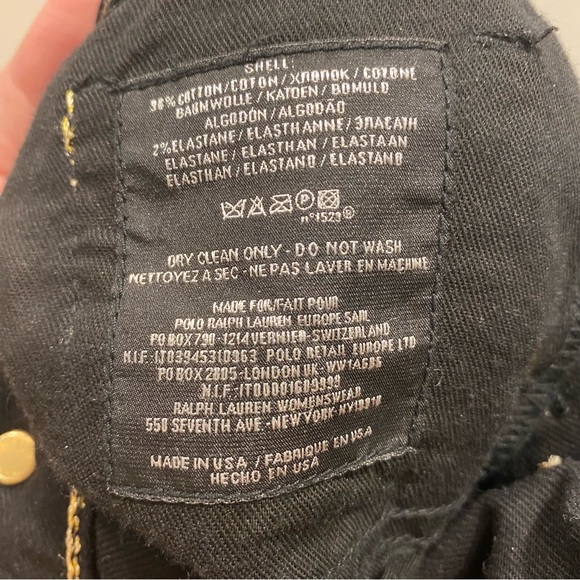 Ralph Lauren 380 Black Boot Cut Jeans - Picture 5 of 6
